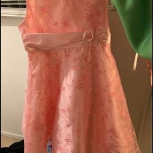 Pink dress size 6 white dress size 12